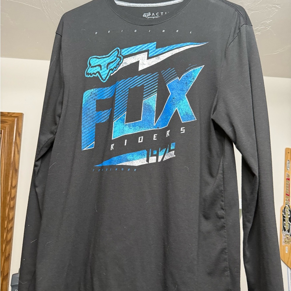 Active USA Black and Blue Long Sleeve Tee